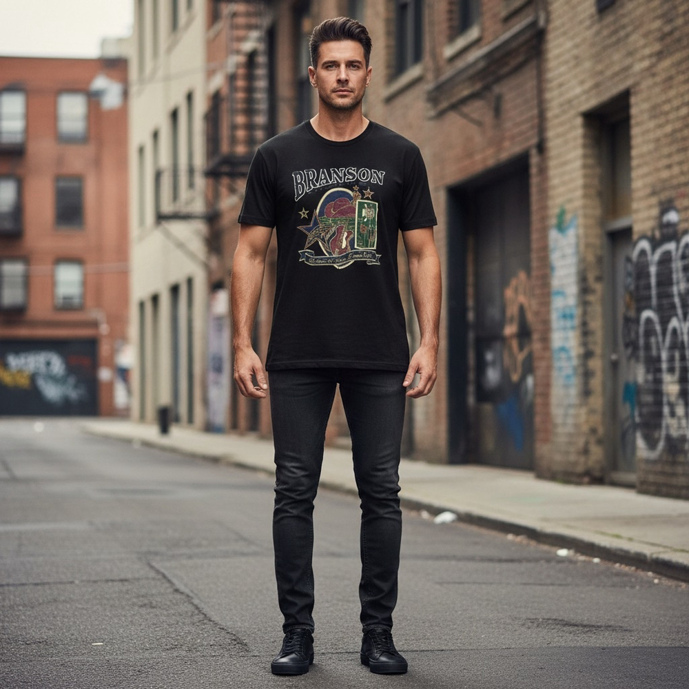 Men's Alstyle Apparel & Activewear Black Graphic Tee XL